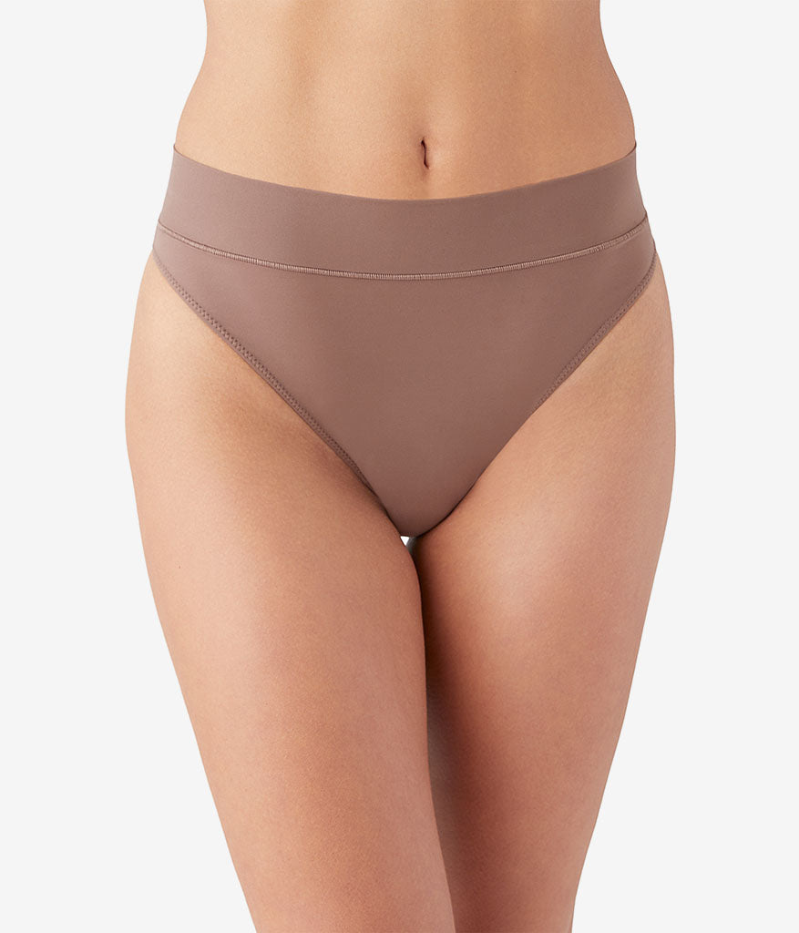 Wacoal Premium - Nearly Nothing™ Hi-Waist Thong - Peppercorn