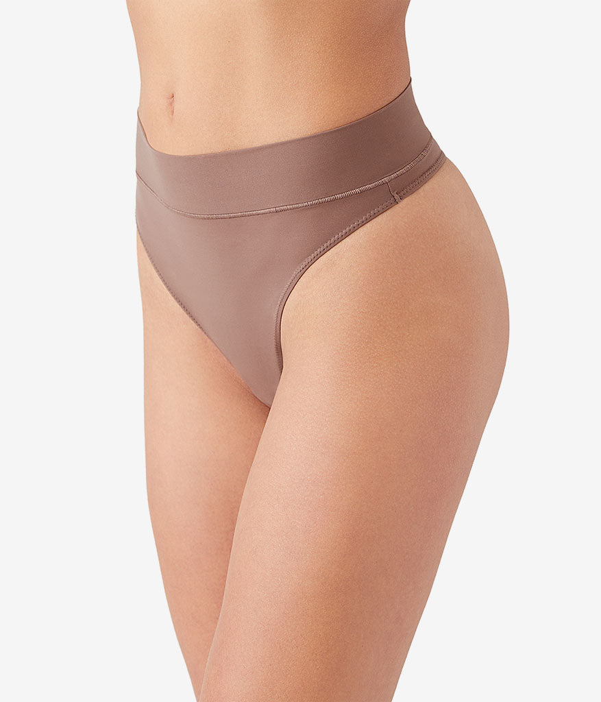 Wacoal Premium - Nearly Nothing™ Hi-Waist Thong - Peppercorn