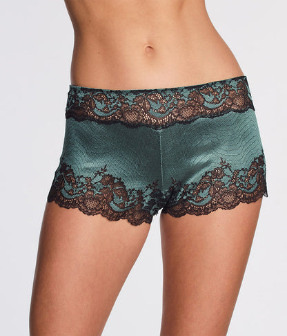 Wacoal Exclusive - Modern Affair Boyshort - Silver Pine/Black