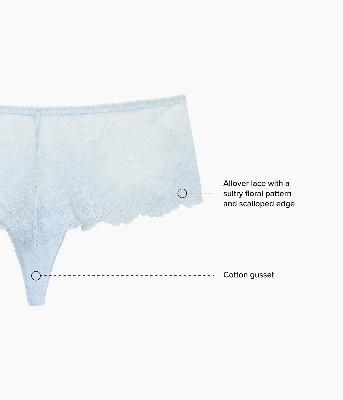 Wacoal Best Seller - Vivid Attraction Tanga - Soft Sky