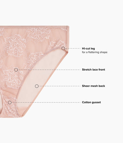 Wacoal Hot Sale - Full Bloom Hi-Cut - Rose Dust