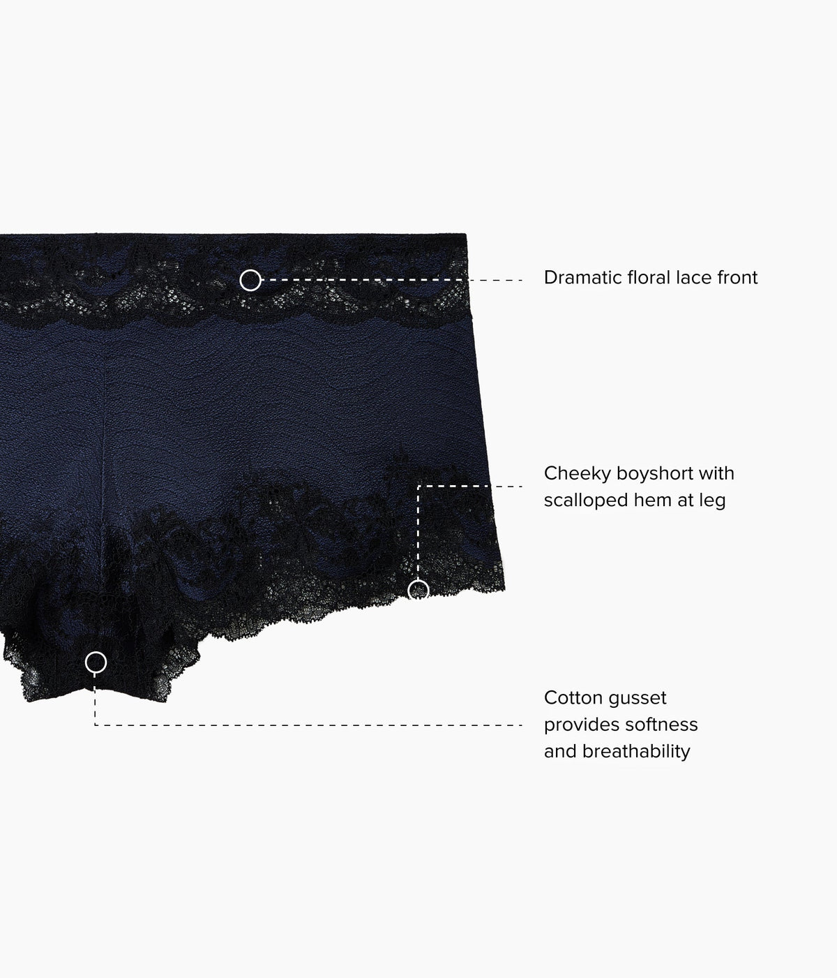 Wacoal Sale - Modern Affair Boyshort - Night Sky/Black