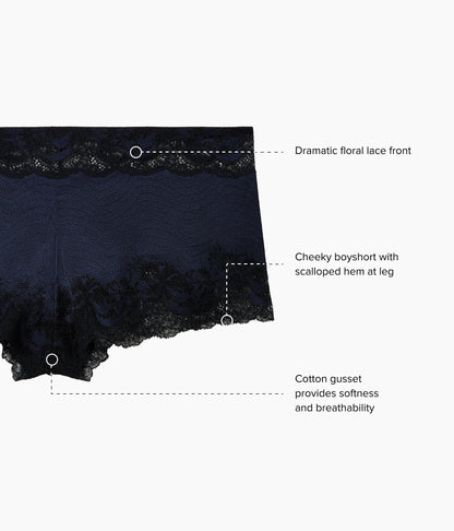 Wacoal Sale - Modern Affair Boyshort - Night Sky/Black