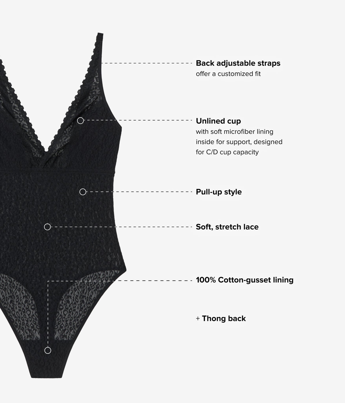 Wacoal Exclusive - High Bar™ Bodysuit - Black
