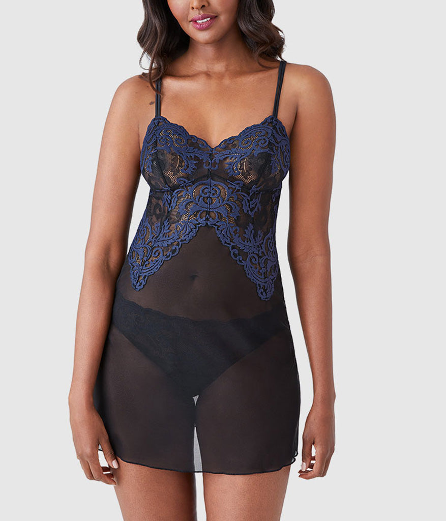 Wacoal Deals - Instant Icon® Chemise - Black/Eclipse