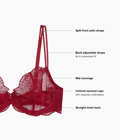 Wacoal Essential - Midnight Soiree Underwire Bra - Regina Red