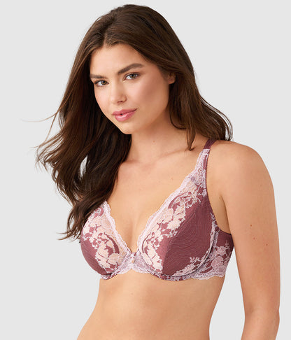 Wacoal Signature - Modern Affair Plunge Underwire Bra - Rose Brown/Cradle Pink