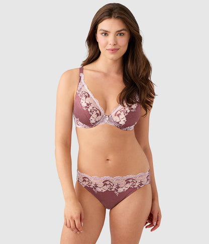 Wacoal Signature - Modern Affair Plunge Underwire Bra - Rose Brown/Cradle Pink
