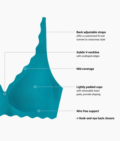 Wacoal Best Price - b.wow'd Wire Free Bra - Deep Lake