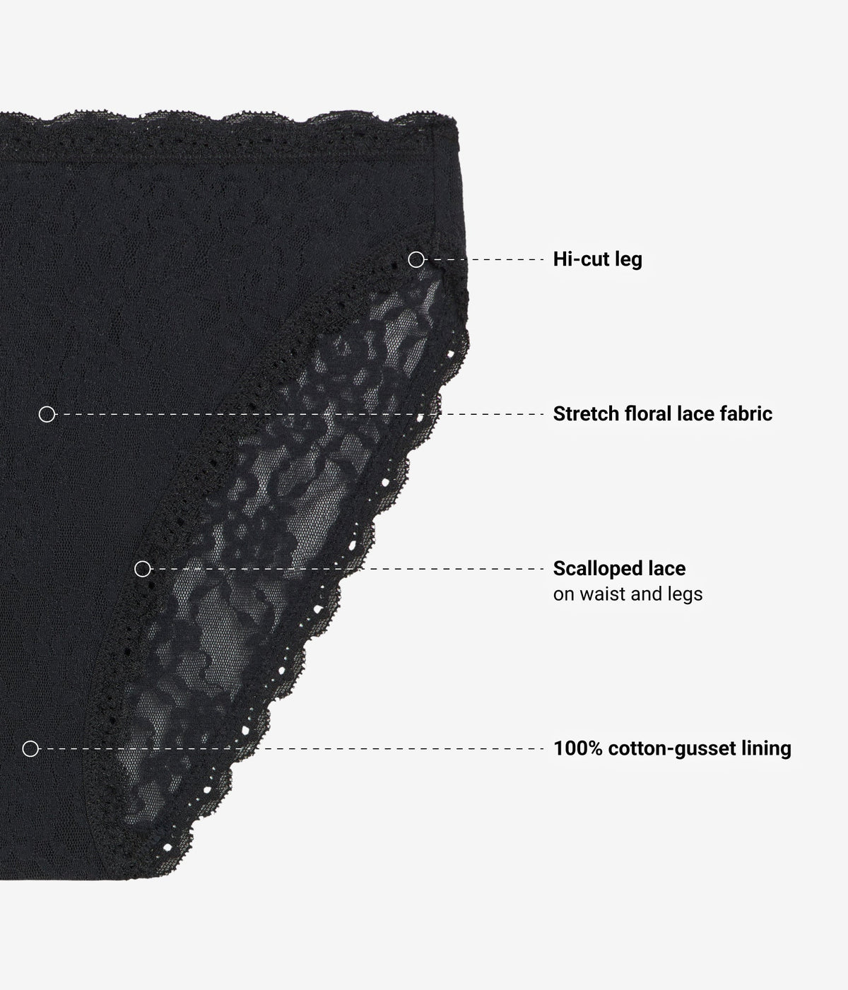 Wacoal Exclusive - Effortlessly Lace Hi-Leg - Night