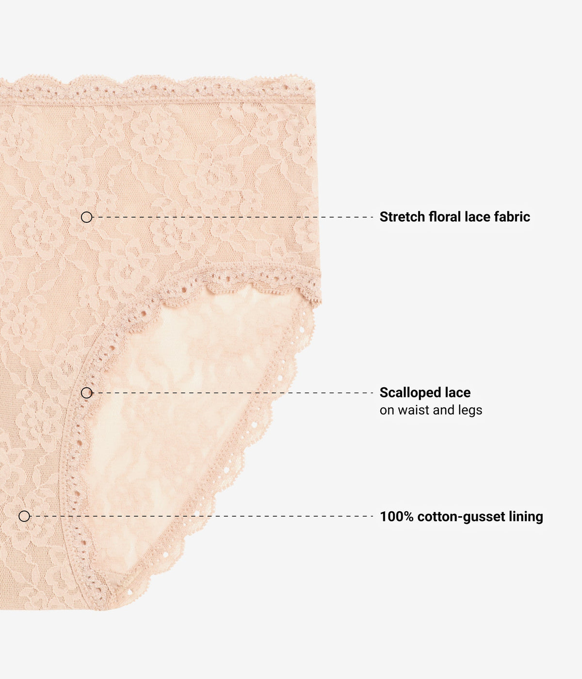 Wacoal Value - Effortlessly Lace Hipster - Au Natural