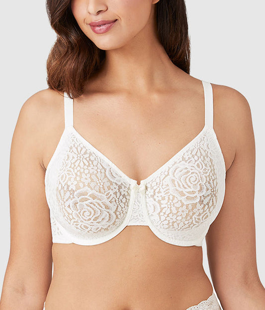 Wacoal Deals - Halo Lace Underwire Bra - Ivory