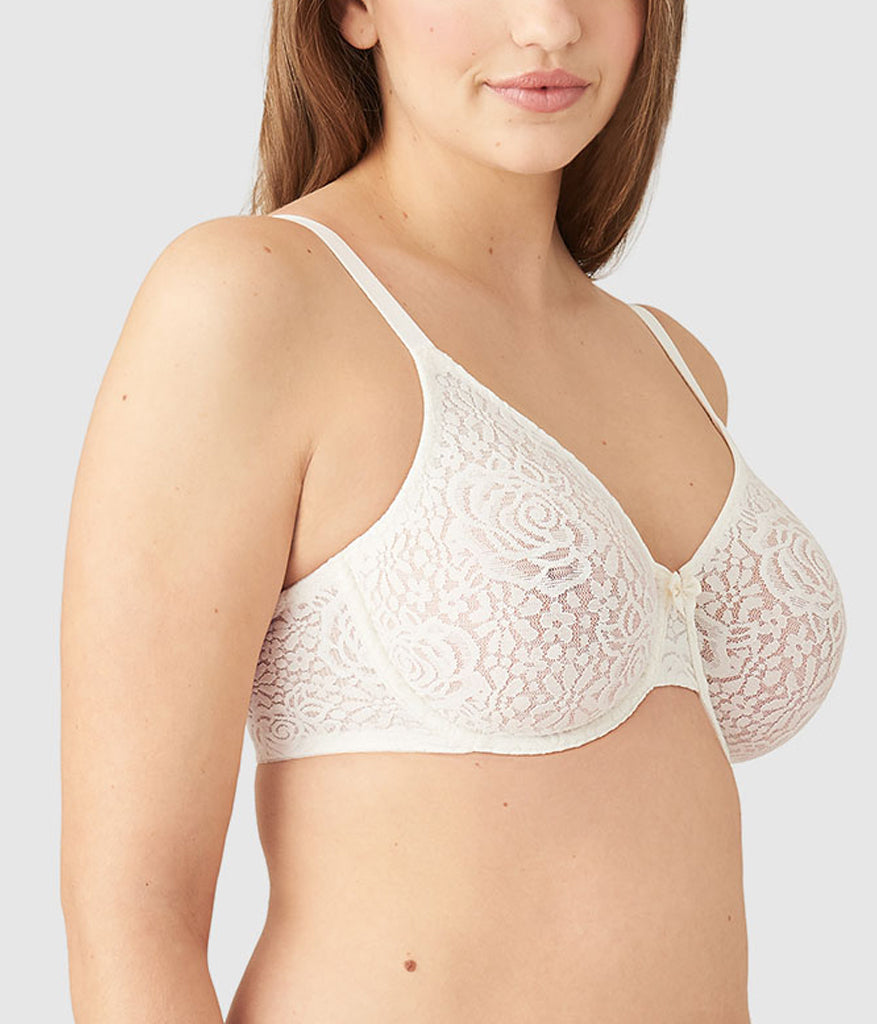 Wacoal Deals - Halo Lace Underwire Bra - Ivory