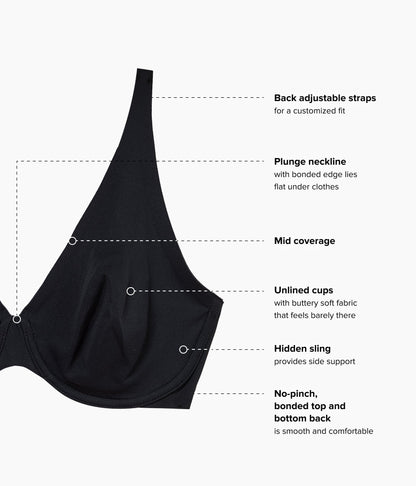 Wacoal Top Pick - Better Than Braless™ Underwire Bra - Black