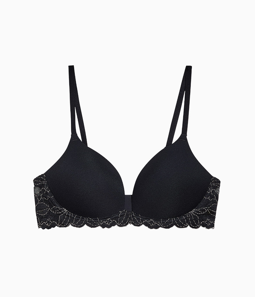 Wacoal Latest - Feeling Famous Wire Free Push Up Bra - Night/Angel Wing