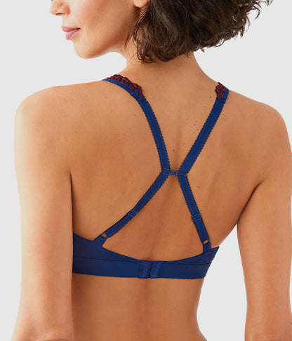 Wacoal Recommended - Embrace Lace® Wire Free Bralette - Blue Depths/Cordovan
