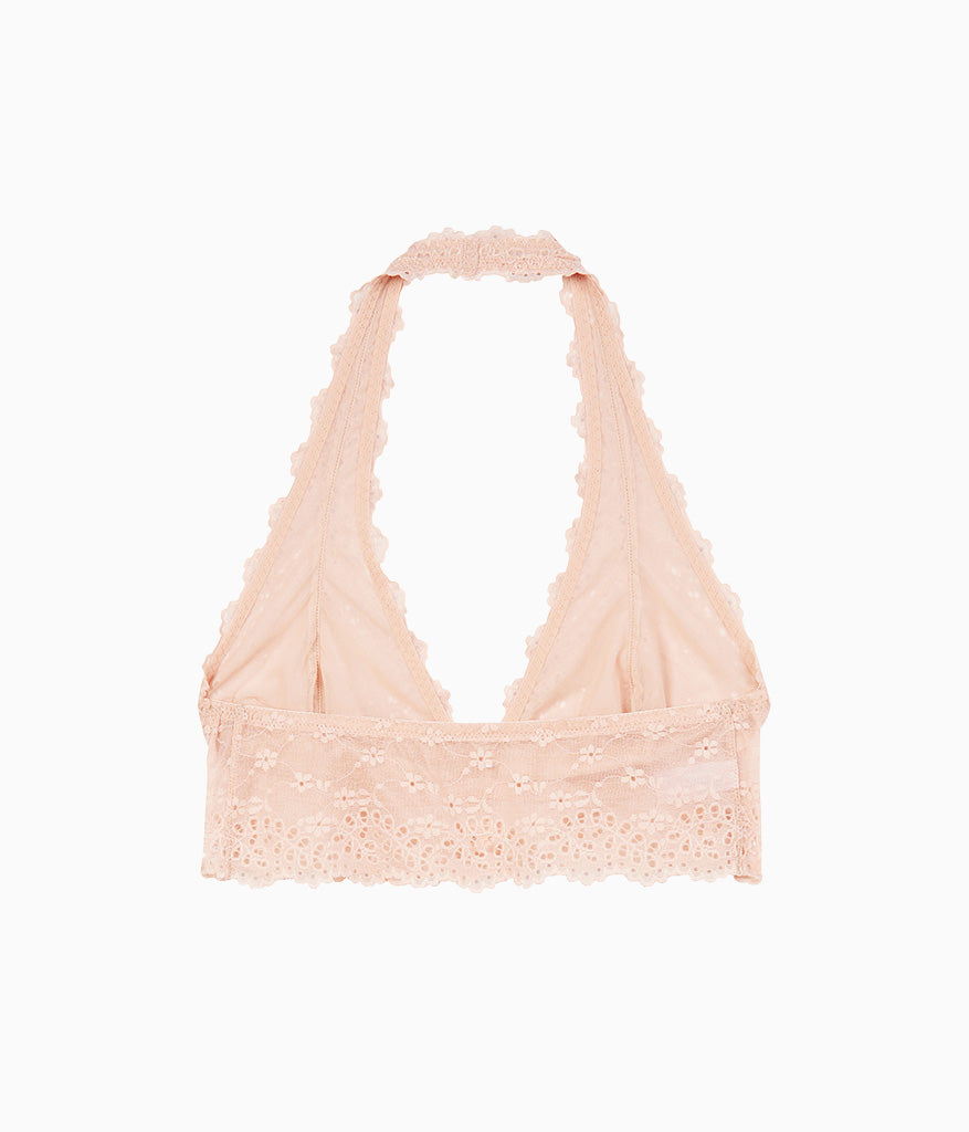 Wacoal Exclusive - Inspired Eyelet Halter Bralette - Rose Smoke