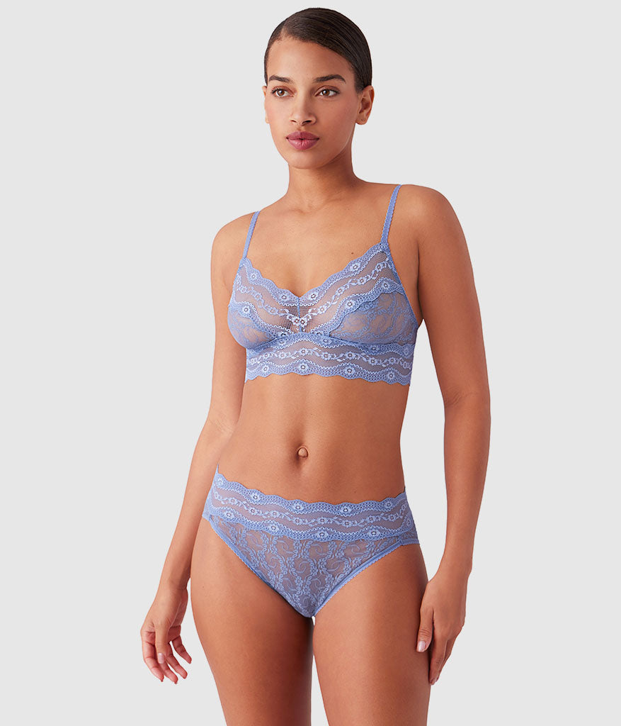Wacoal Great Value - Lace Kiss Bralette - Country Blue
