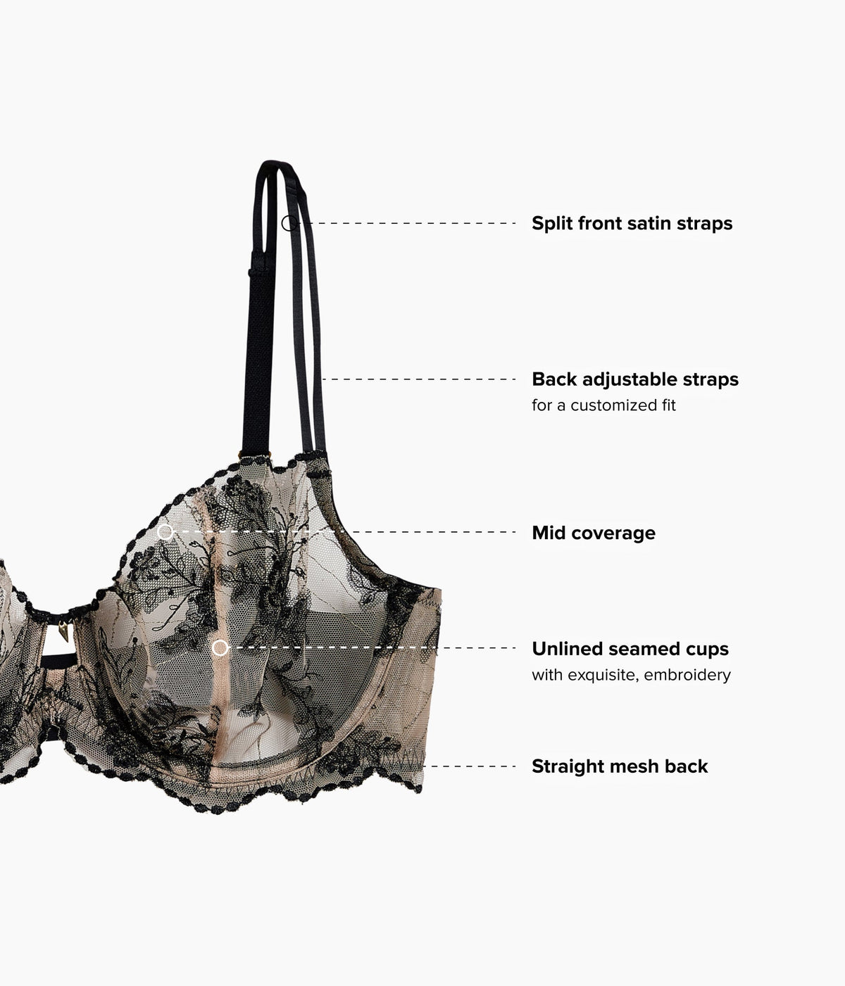 Wacoal Deals - Midnight Soiree Underwire Bra - Caviar