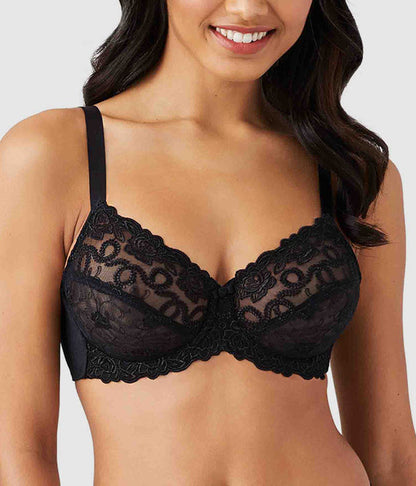 Wacoal Latest - Renaissance Rose Underwire Bra - Black