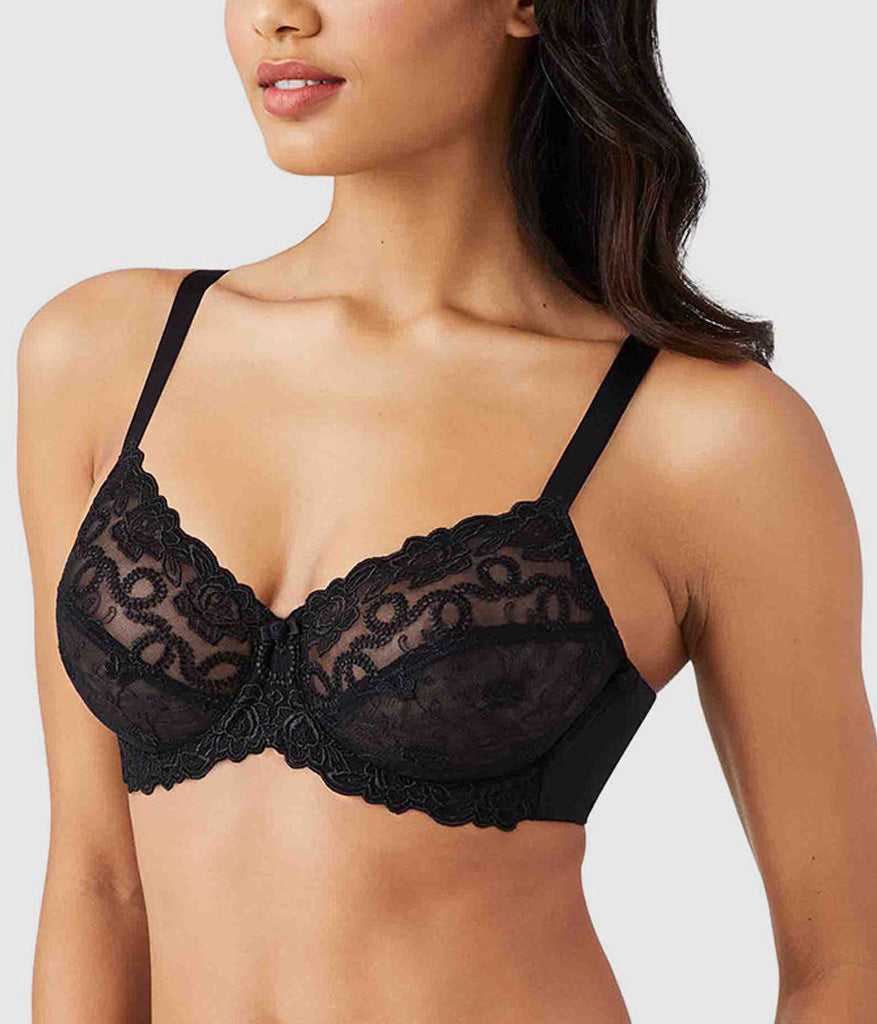 Wacoal Latest - Renaissance Rose Underwire Bra - Black