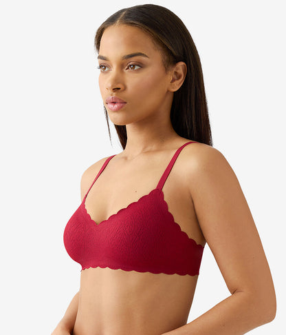 Wacoal Sale - b.wow'd Lace Wire Free Bra - Biking Red