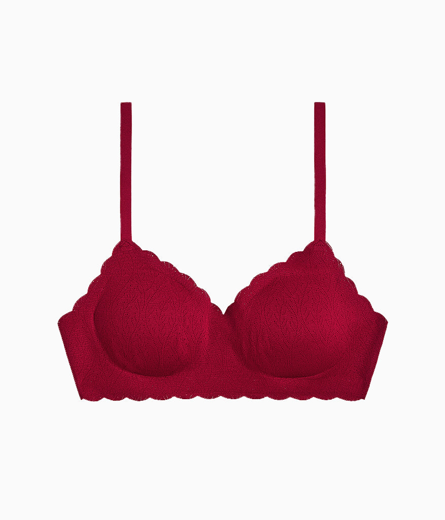Wacoal Sale - b.wow'd Lace Wire Free Bra - Biking Red