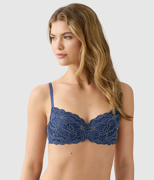 Wacoal Discount - Feeling Famous Balconette Contour Bra - Crown Blue/ Blue Glow