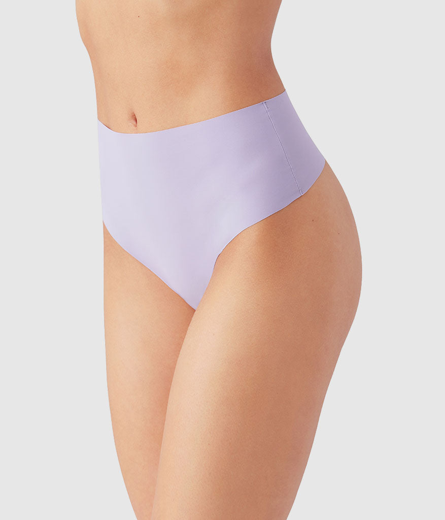 Wacoal Classic - b.bare Hi-Waist Thong - Lavender Gray