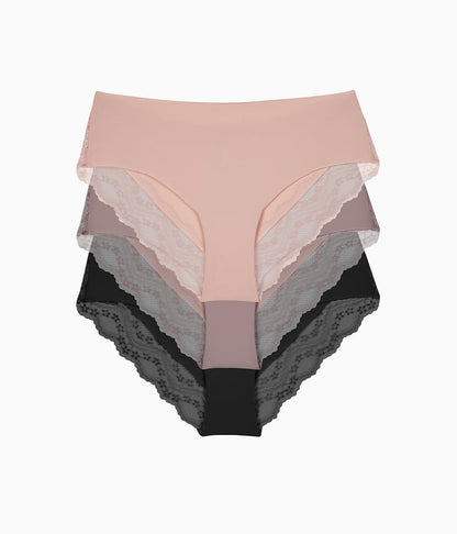 Wacoal New - b.bare Cheeky Panty Pack - Rose Smoke/Antler/Night