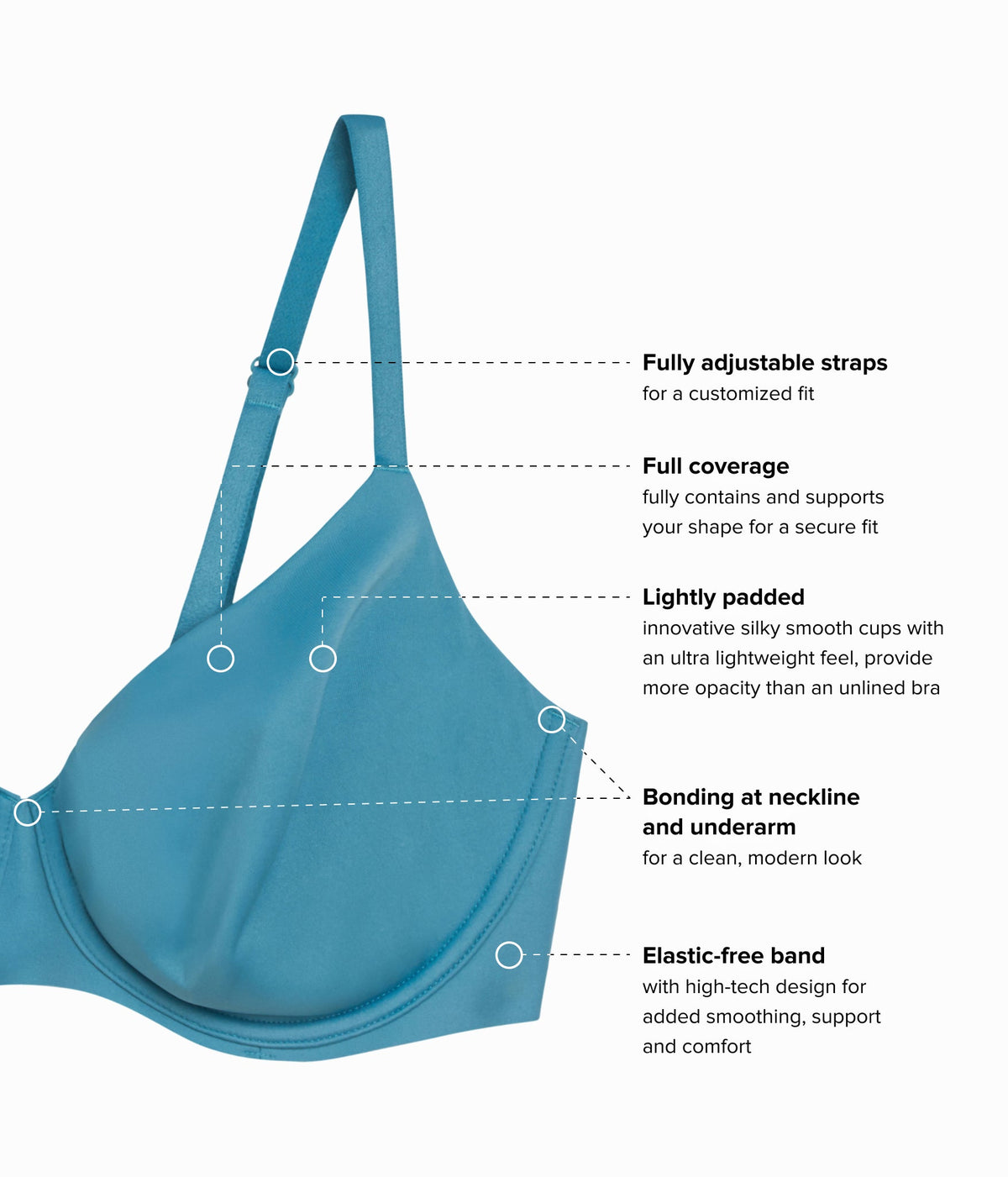 Wacoal Recommended - Sleek Standard Underwire Bra - Brittany Blue