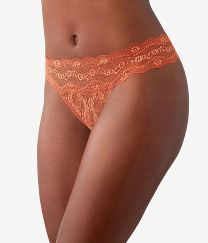 Wacoal Popular - Lace Kiss Thong - Baked Clay