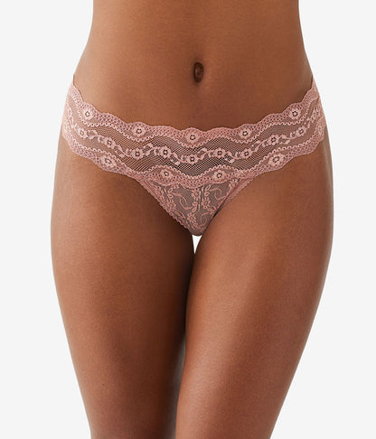 Wacoal Customer Favorite - Lace Kiss Thong - Burlwood