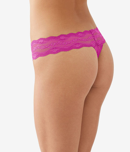 Wacoal Best Price - Lace Kiss Thong - Fuchsia Red