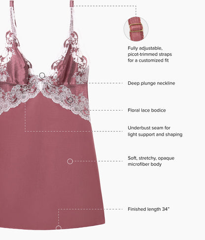 Wacoal Value - Modern Affair Chemise - Rose Brown/Cradle Pink