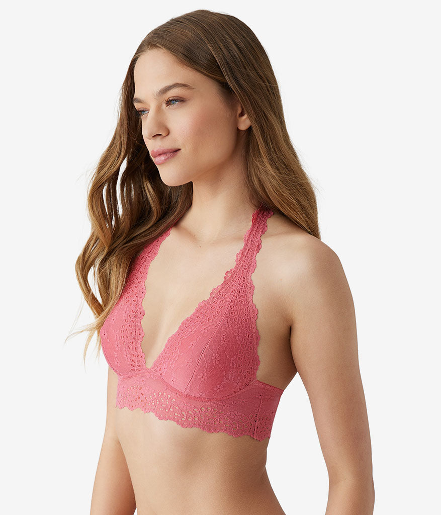 Wacoal Sale - Inspired Eyelet Halter Bralette - Slate Rose