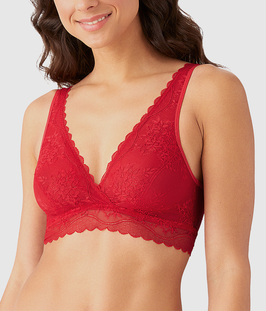 Wacoal Recommended - No Strings Attached Bralette - Crimson Red