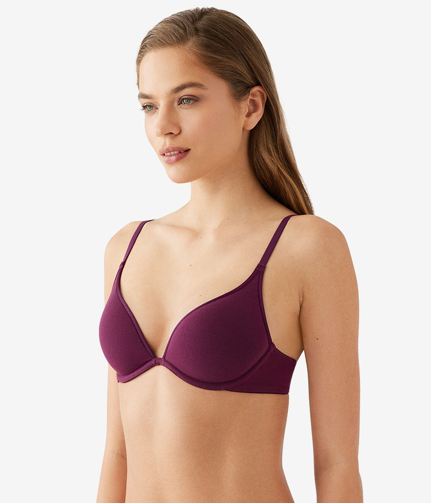 Wacoal Best Seller - Cotton To A Tee Plunge T-Shirt Bra - Potent Purple