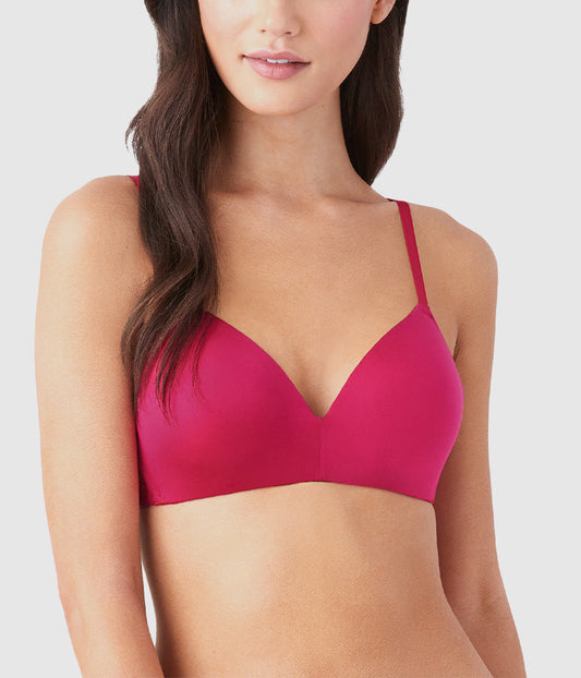 Wacoal Customer Favorite - Future Foundation Wire Free T-Shirt Bra with Lace - Bright Rose