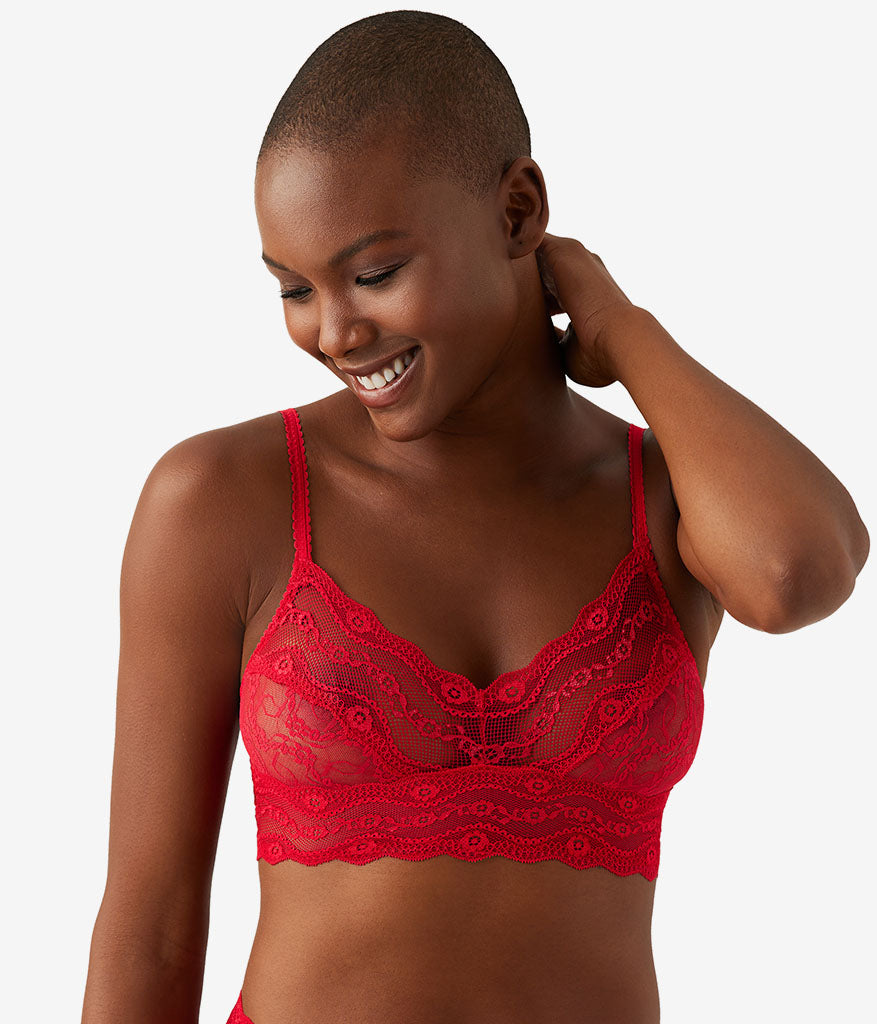 Wacoal Value - Lace Kiss Bralette - Crimson Red