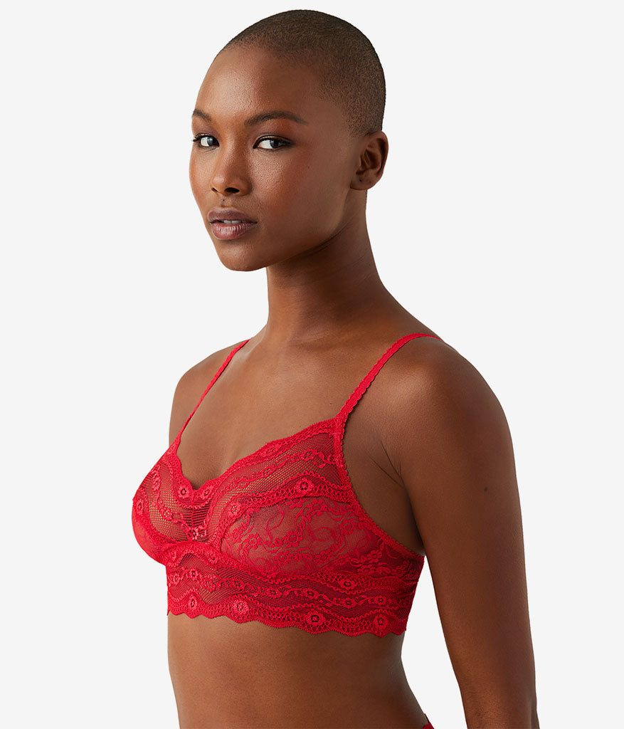 Wacoal Value - Lace Kiss Bralette - Crimson Red