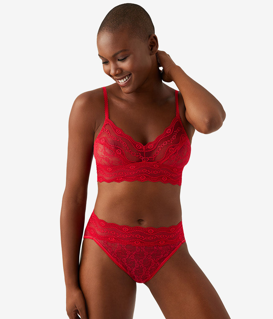 Wacoal Value - Lace Kiss Bralette - Crimson Red