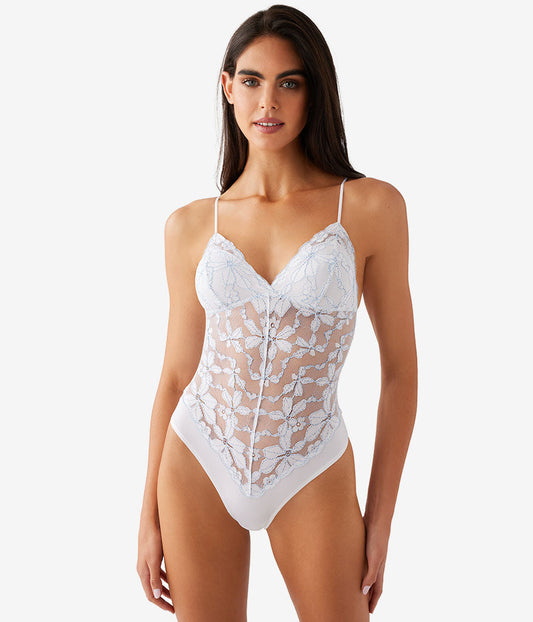 Wacoal Premium - Feeling Famous Bodysuit - White/Frozen Fjord