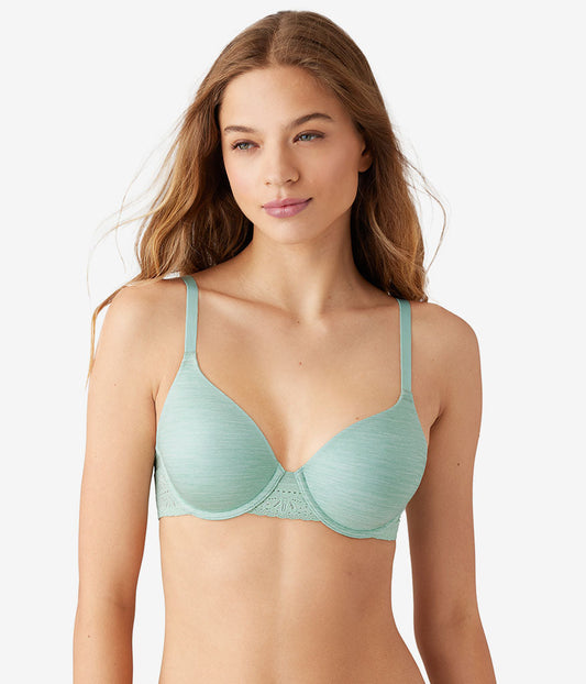 Wacoal Great Value - Future Foundation T-Shirt Bra with Lace - Silt Green Heather