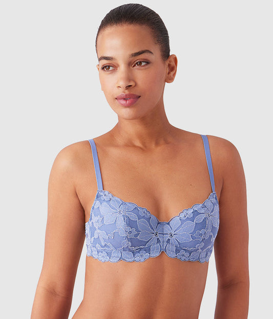 Wacoal Exclusive - Feeling Famous Balconette Contour Bra - Country Blue/Bright White