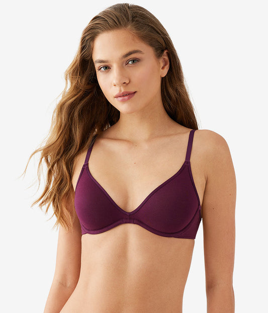 Wacoal Top Pick - Cotton To A Tee Scoop Underwire Bra - Potent Purple