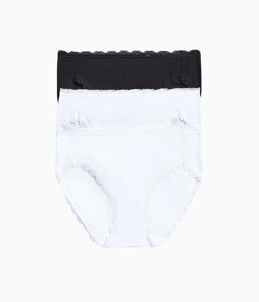Wacoal Hot Sale - Inspired Eyelet Hi-Leg Panty Pack - White/White/Night