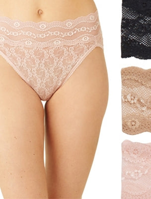Wacoal Trending - Lace Kiss Hi-Leg Panty Pack - Rose Smoke/Au Natural/Night