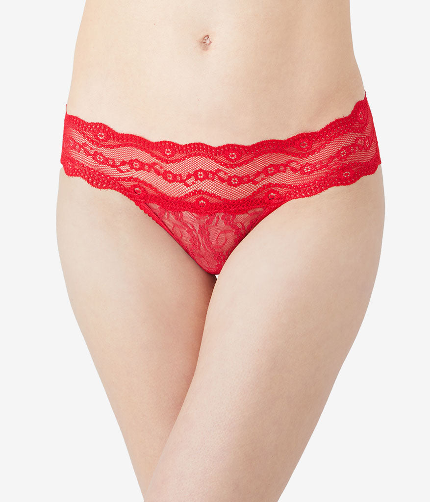 Wacoal Great Value - Lace Kiss Bikini Panty Pack - White/Crimson Red/Night