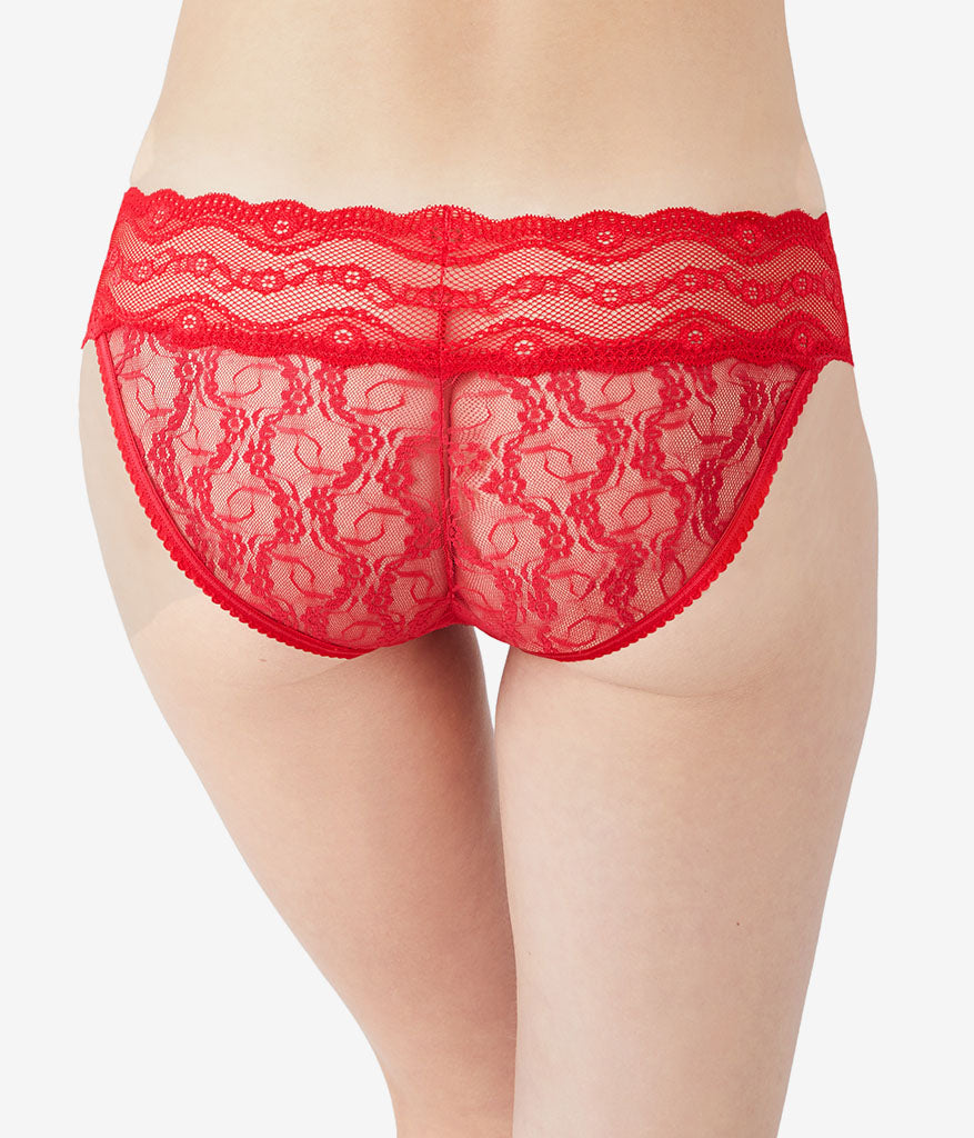 Wacoal Great Value - Lace Kiss Bikini Panty Pack - White/Crimson Red/Night